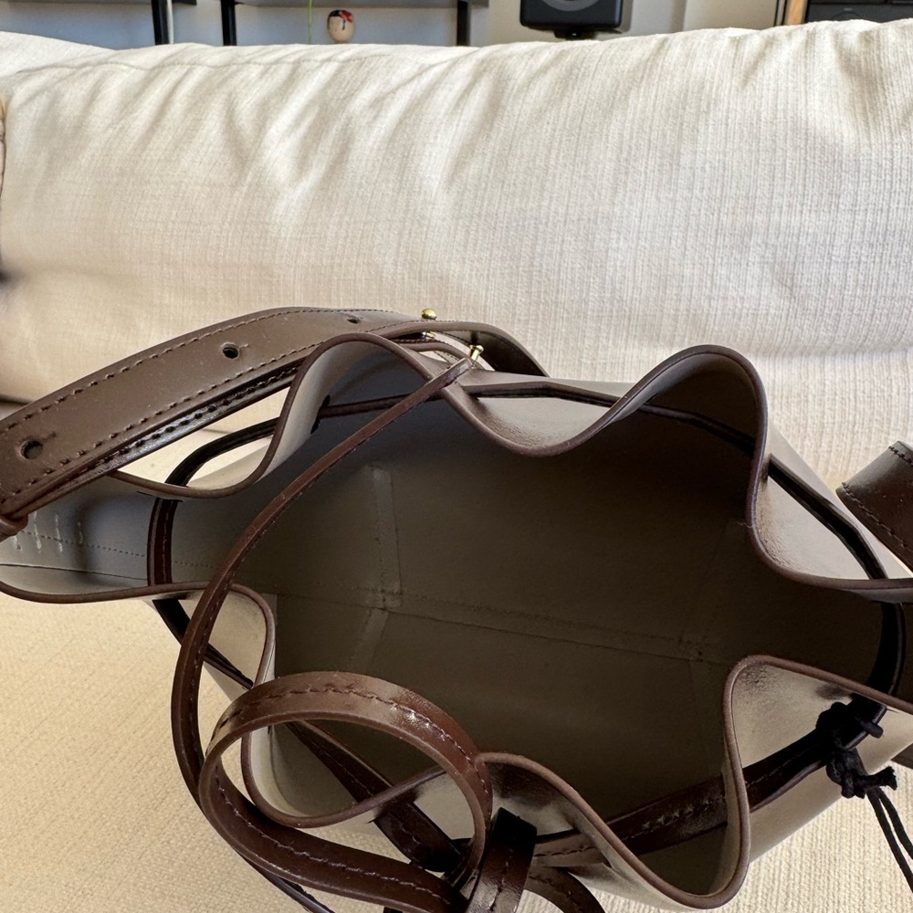 Mansur Gavriel Dark Brown Leather Mini Bucket Bag, NWT - Picture 4 of 4